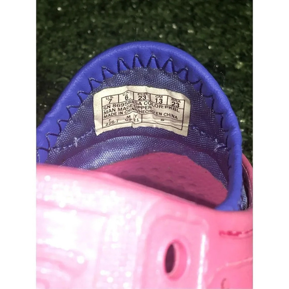 Kids Skechers sandals size 7c 86958 pink/white rubber cap toe shoes water - Picture 6 of 6